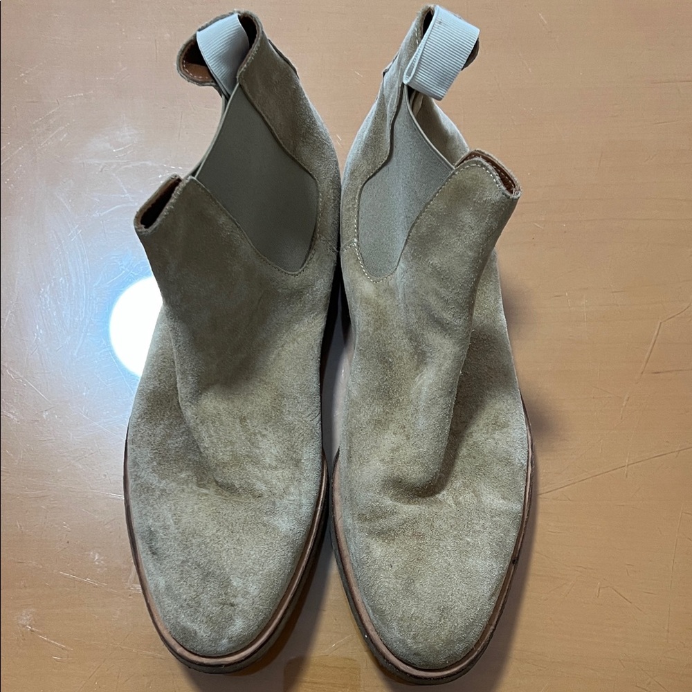 Common Projects Beige Suede Chelsea Boots